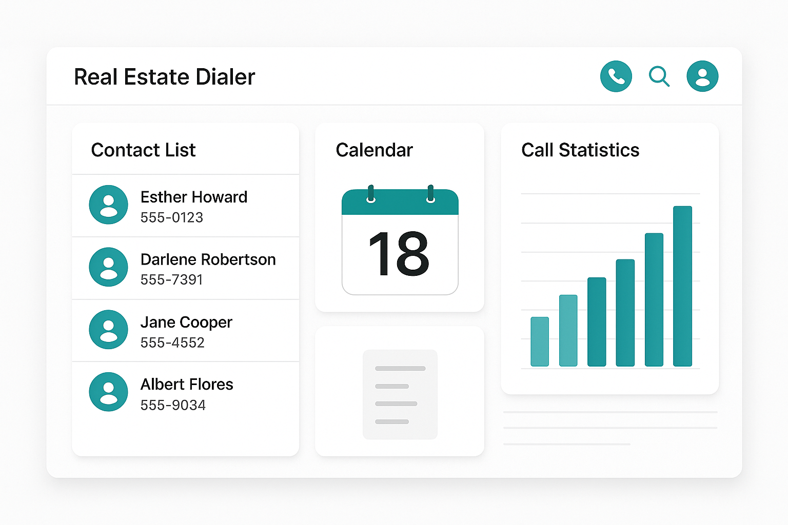 Real Estate Dialer Dashboard